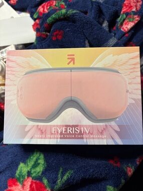 1V Pink Voice-Control Eye Massager